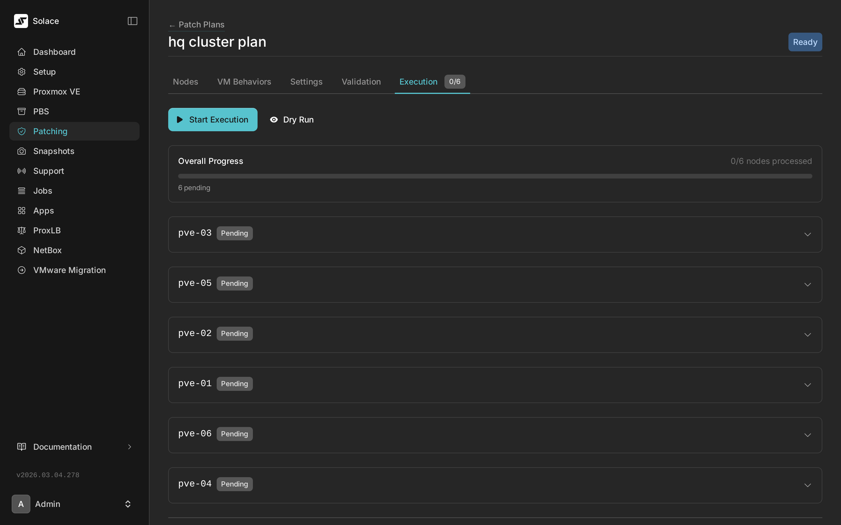 Patch plan execution